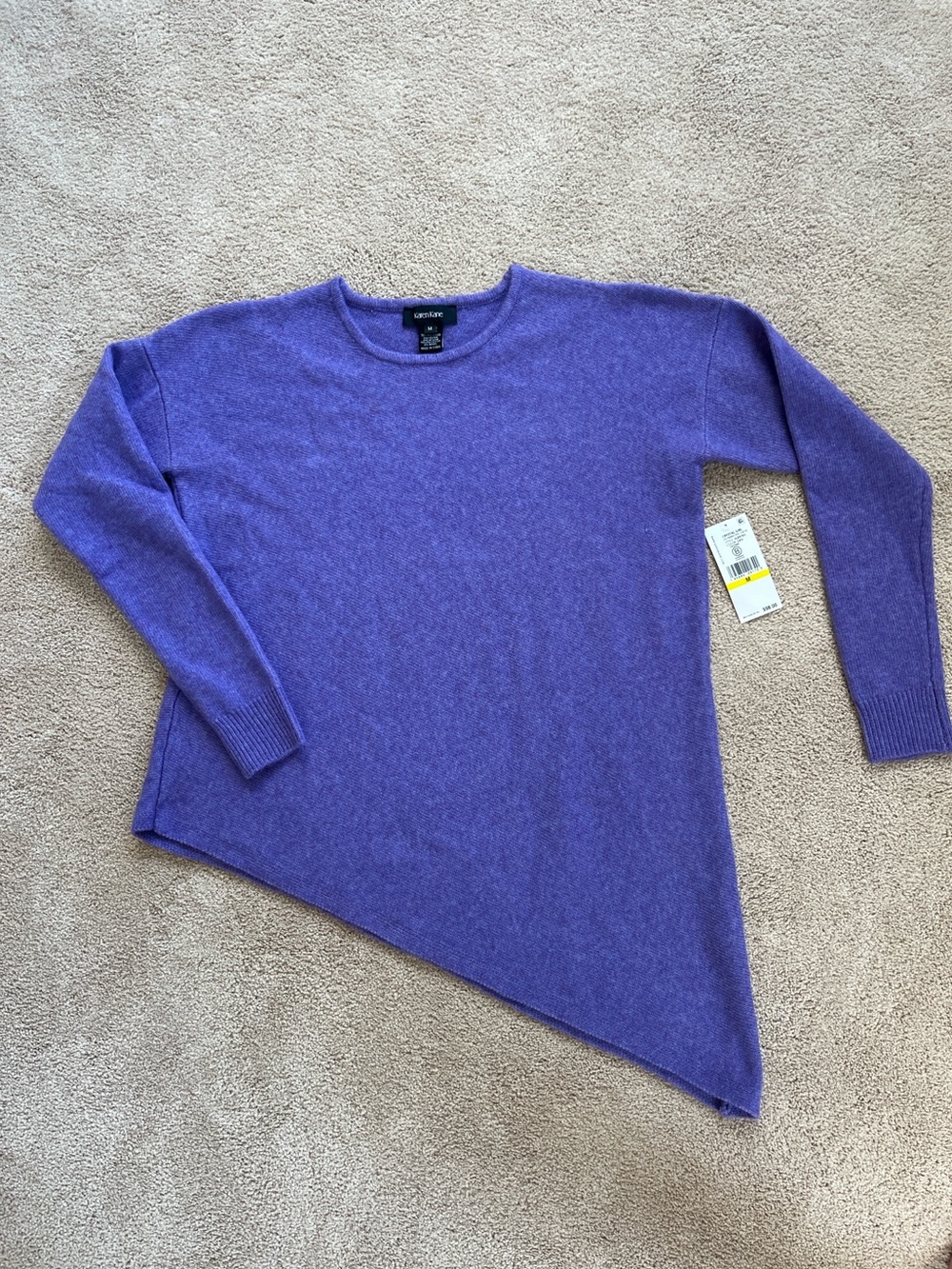 Karen Kane size M Purple Asymmetric Sweater